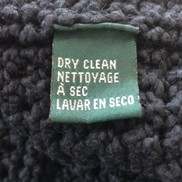 Lauren Ralph Lauren Black Hand Knit Button Front Cardigan - Picture 8 of 8